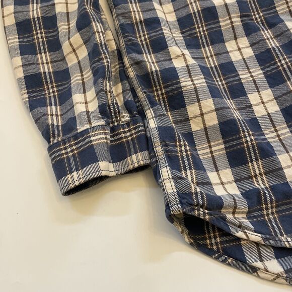 Vintage 90s Eddie Bauer Shirt Mens TALL XL Flannel Pocket Heavyweight Country - Picture 4 of 11